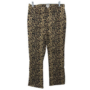 J Crew Women's Animal Print Preppy Kick Out Crop Jeans Size 29 NWT